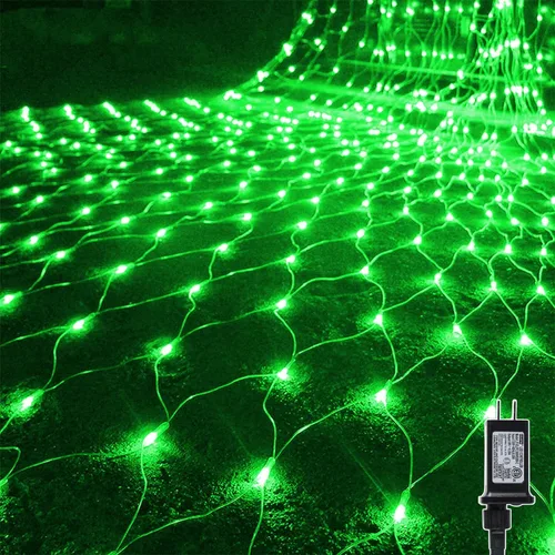 Vista 16 de Waterglide - Luces de red de San Valentín para exteriores, 12 x 5 pies, 360 luces LED de malla con 8 modos de iluminación, luces impermeables
