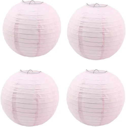 Vista 22 de 4 linternas de papel redondas para lámpara de papel, linternas de papel chinas, japonesas para colgar, para boda, cumpleaños, hogar, fiesta, Negro
