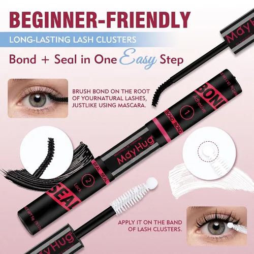 Vista 2 de Mayhug Lash Bond and Seal, pegamento impermeable 2 en 1 para pestañas