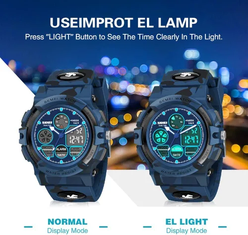 Vista 3 de SYOKZEY Reloj para niños, reloj deportivo digital LED impermeable de 164.0ft, para adolescentes, niños y niñas, relojes al aire libre, analógicos