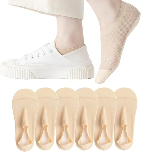 Vista 11 de Calcetines ultrafinos sin costuras antideslizantes de nylon para mujer, invisibles, ligeros y transpirables, paquetes de 3, 4 y 6 pares