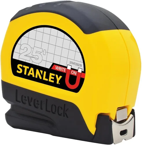 Vista 2 de Cinta métrica con palanca de traba marca Stanley