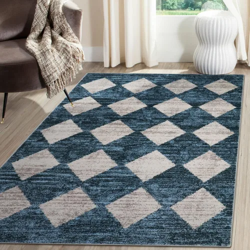 Vista 53 de Lahome - Tapete con diseño de entramado marroquí, a cuadros, pequeño, suave y antideslizante, moderno, resistente a las manchas, para puerta Negro