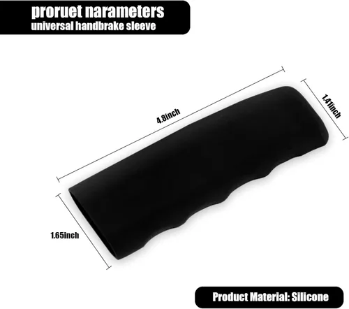 Vista 2 de QODOLSI 1 funda para manija de freno de mano para automóvil, 4.8 x 1.65 x 1.41 pulgadas, fundas de freno de estacionamiento antideslizantes