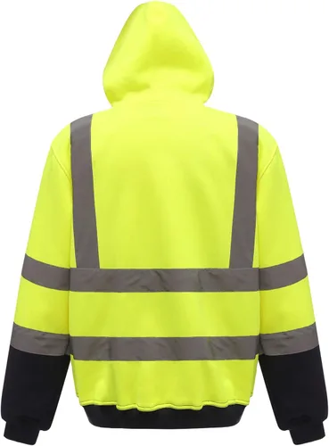 Vista 2 de Hi-Vis - Sudadera con capucha ANSI Clase 3