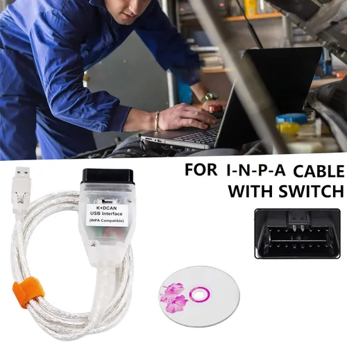 Vista 4 de K DCAN k d puede dcan cable EDIABAS interruptor OBDII cable de diagnóstico in-PA K+DCAN 2M compatiblein-PA