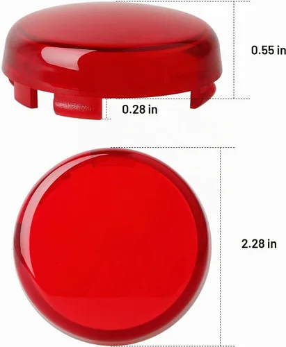 Vista 4 de NTHREEAUTO - Juego completo de cubiertas de lentes de luz de señal de giro para Harley Sportster Street Glide Road King Softail, ámbar, rojo