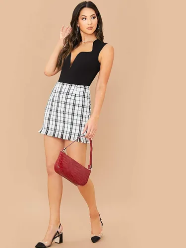 Vista 5 de Milumia Body elegante sin mangas con cuello en V para mujer