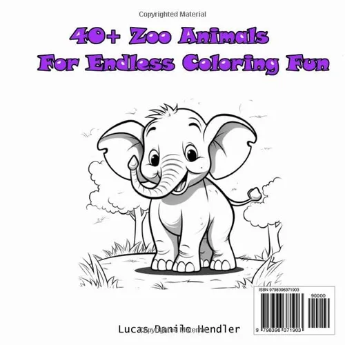 Vista 2 de Happy Zoo Zoo Animal Coloring Book