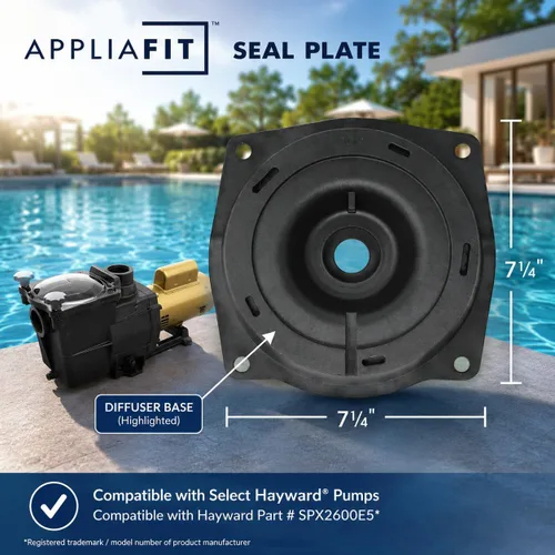 Vista 2 de AppliaFit Placa de sellado compatible con Hayward SPX2600E5 para bombas seleccionadas Hayward SuperPump y MaxFlo
