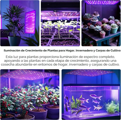 Vista 8 de Paquete de 2 paneles LED de luz de crecimiento de 200 W para plantas de interior, espectro completo con LED UV IR blanco, azul, rojo, para cobertura