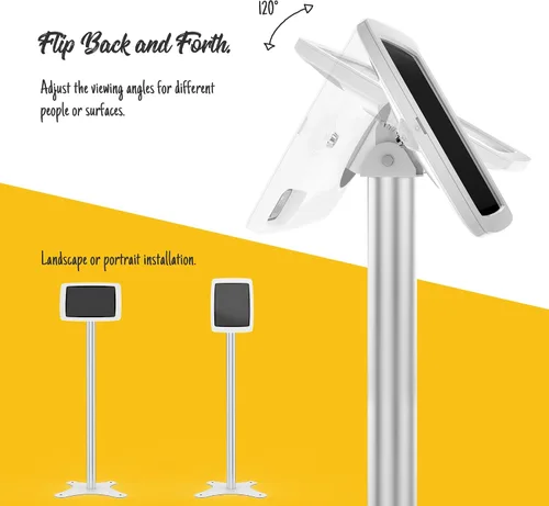 Vista 4 de Soporte de suelo para tablet antirrobo ajustable – Compatible con iPad 10.9 pulgadas, Pro 11" 1 2 3 4, Air 4 5, Air 11" (M2/M3/M4), iPad 11" (A16)