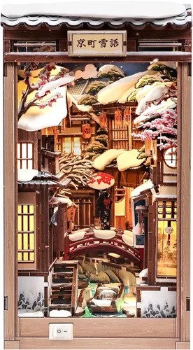 Vista 18 de Fsolis Kit de rincón de libro japonés - Kit de casa en miniatura de bricolaje