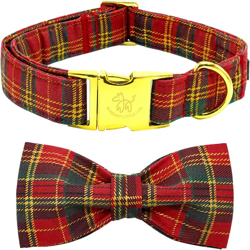 Vista 14 de Elegant little tail Collar de perro de Halloween, collares de perro de otoño naranja calabaza collar de mascota festivo collar de corbatín