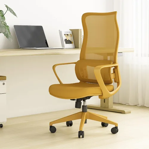 Vista 7 de Modern Executive Office Chair with Adjustable Height Lumbar Support 3D Armrests Ergonomic Curved Back Swivel Base Conference Room Task Chair