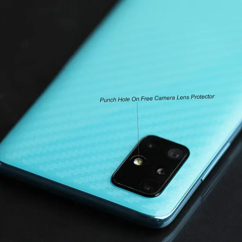 Vista 6 de Ibywind Protector de pantalla para SamSung Galaxy A51, con 2 piezas de vidrio templado, 1 protector de lente de cámara, 1 película de fibra