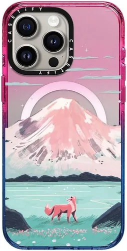 Vista 19 de CASETiFY Funda para iPhone 15 Pro Max, compatible con MagSafe Protección contra caídas de grado militar 4x de 8.2 pies Cheetah Paradise Pink