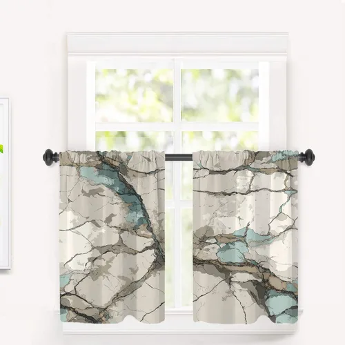 Vista 58 de Cortinas opacas de poliéster multicapa para ventanas de padre e hijo, 2 unidades, 26 x 24 pulgadas