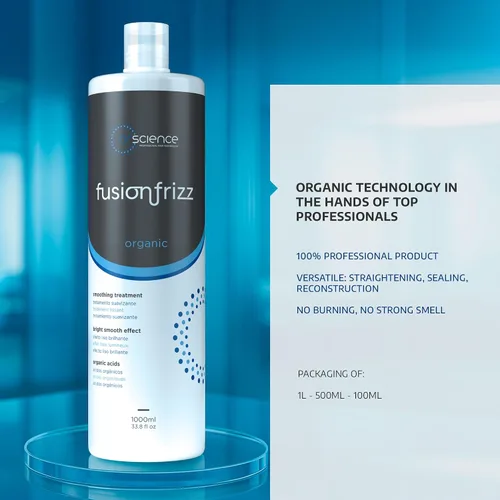 Vista 2 de Brscience Fusionfrizz Tratamiento orgánico de queratina - Solución profesional para alisar e iluminar el cabello, 16.9 fl oz
