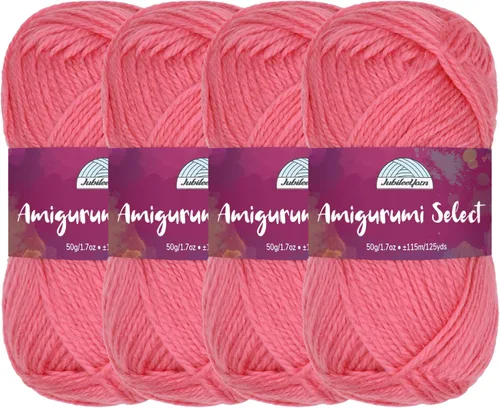 Vista 33 de JubileeYarn Amigurumi Select - Hilo acrílico DK - Begonia - 4 madejas