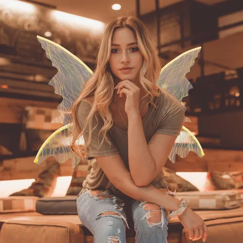 Vista 5 de caretoto Alas de hadas para adultos, disfraz de hada de mariposa, Halloween, alas de ángel para mujeres y niñas