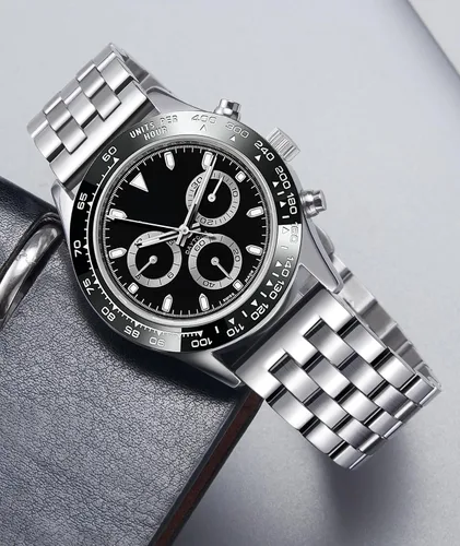 Vista 4 de BINLUN Correa de reloj de acero inoxidable de repuesto de metal para hombres y mujeres, 0.709 in0.748 in0.787 in0.827 in0.866 in0.945 in con extremo