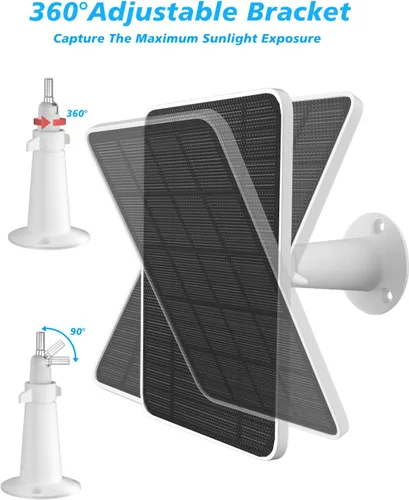 Vista 6 de Cargador de Panel Solar Compatible con Cámara Arlo Pro 5S/Pro 4/Pro 3/Pro 3 Floodlight/Ultra/Ultra 2, Paneles Solares de 6V 4.5W Carga IP65