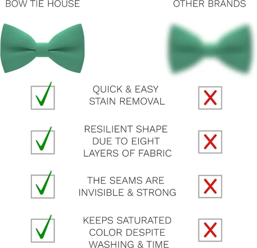 Vista 3 de Bow Tie House TM, Mens Bow Ties for any Age Pre-tied Men Bowtie clip on Design for Adults