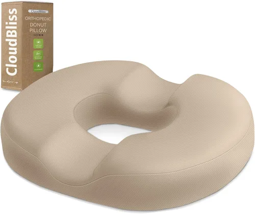 Vista 16 de Cojín de Asiento para Hemorroides en Forma de Dona Negro