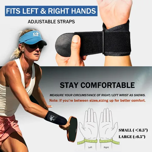Vista 5 de Pickleball Dink & Drop Trainer Muñequera - Soporte de muñeca para hombres y mujeres, reduce la fatiga y mejora la precisión