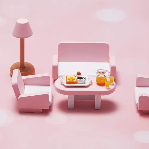 Vista 6 de Accesorios de decoración de casa de muñecas 1:12/1:6, modelo de escena en miniatura, juego de accesorios de cocina para desayuno, juguete