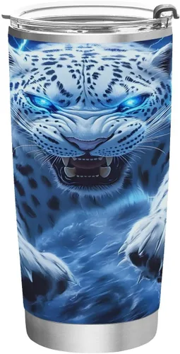 Vista 23 de ALAZA Vaso de viaje aislado con diseño de lunares y fresa con tapa y pajita, botella de agua al vacío de doble pared para automóvil, acero