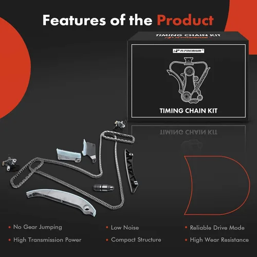 Vista 6 de A-Premium Kit de cadena de distribución del motor con guía y tensor y más [compatible con DOHC, V6 2.7L] Compatible con Chrysler 300, Sebring