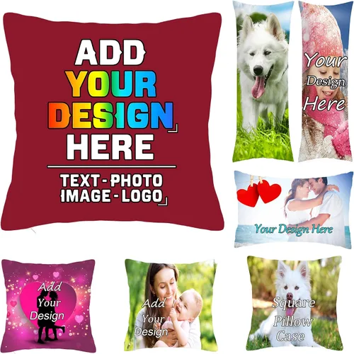 Vista 16 de Fundas de almohada personalizadas, fundas de almohada suaves personalizadas, añade tu texto, foto, decoración del hogar, sofá, cama, sala de estar