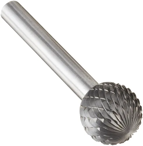 Vista 58 de Drill America SA-1 Rebaba de carburo/lima giratoria cilíndrica de doble corte para amoladora de troquel de 1/4" de diámetro x 5/8" de longitud