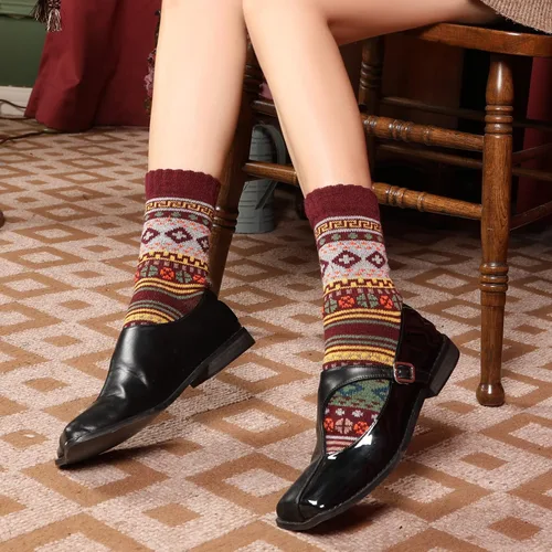 Vista 3 de Clothclose Calcetines de lana - Calcetines de lana cálidos de invierno para mujer y hombre, calcetín suave y acogedor, calcetín grueso de lana