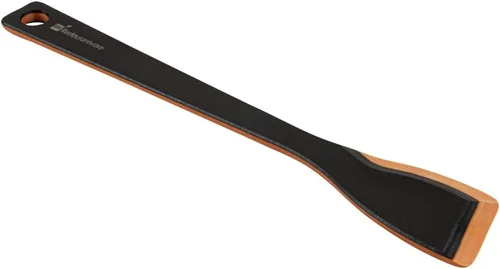 Vista 2 de Restaurantware Nature Tek - Espátula en ángulo de 13.2 pulgadas, 1 espátula giratoria de madera en ángulo, mango resistente, agujero para colgar