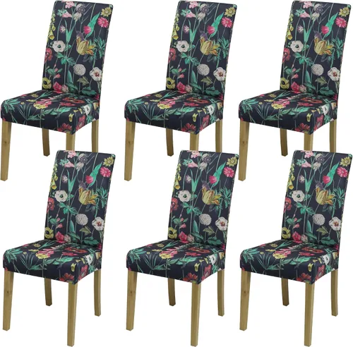 Vista 115 de Fundas para Sillas de Comedor, Juego de Fundas para Sillas de Comedor de 4 Piezas, Fundas Elásticas para Sillas de Cocina, Fundas para Sillas