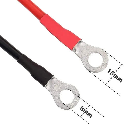 Vista 4 de 2 cables de terminal EC5 a junta tórica, EC5 hembra a anillo O OJET, cable conector de enchufe 10AWG RC ESC cargador lateral de alimentación