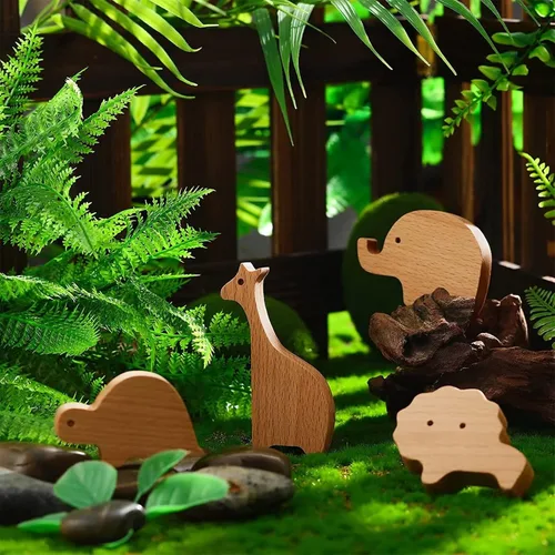 Vista 4 de 12 Set Wood Animal Furniture Knobs Decorative Wood Dresser Knobs with Screws Dresser Pulls Wood Marine Woodland Animals Knobs Cabinet Knobs Nursery