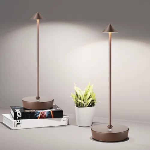 Vista 12 de Lámparas de mesa inalámbricas recargables, 6000 mAh, funciona con pilas, lámpara de escritorio LED para exteriores, impermeable, portátil, táctil
