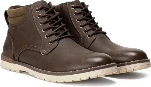 Vista 6 de Vostey Botas de senderismo para hombre, botas casuales para hombre marrón (673-darkbrown)