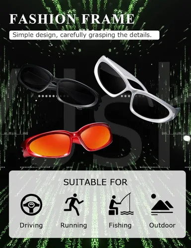 Vista 7 de kimorn Y2K K1273 - Lentes de sol polarizados envolventes para mujeres y hombres Swift Oval Fashion Sport Shades