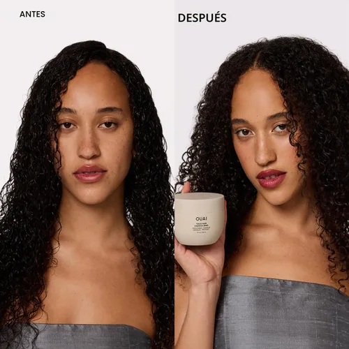 Vista 4 de OUAI Máscara para Cabello Grueso - Tratamiento con Aceite de Almendra, Aceite de Oliva y Queratina Hidrolizada para Restaurar el Cabello Dañado