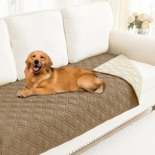 Vista 47 de Smiry Funda Impermeable para Cama de Perro Manta para Mascotas, Manta Suave y Lavable para Perros para Muebles Cama Sofá Sofá Reversible, a Cuadros