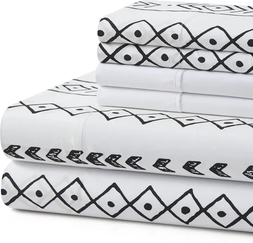 Vista 48 de Marina Decoration Ropa de cama ultra suave y sedosa con bolsillo profundo con estampado rico de rayón derivado de bambú para todas las estaciones