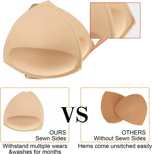 Vista 4 de TopBine Inserciones de almohadillas de sujetador para mujer, copas deportivas extraíbles, inserción de repuesto para bikini