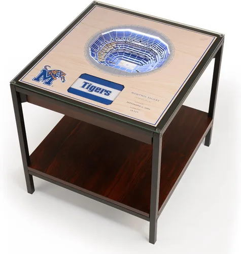 Vista 7 de YouTheFan NCAA - Mesa auxiliar iluminada StadiumView de 25 capas