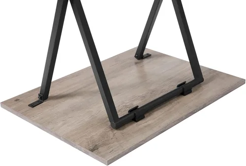 Vista 9 de HOOBRO Mesas Plegables para TV, Juego de 4 Bandejas de TV con Estante de Almacenamiento, Mesa Auxiliar Industrial para Comer en el Sofá, Mesa