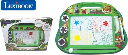 Vista 2 de Lexibook, Tablero de Dibujo Mágico Multicolor con Animales Magnéticos, Juguete Artístico y Creativo para Niñas y Niños, Lápiz Magnético y Sellos